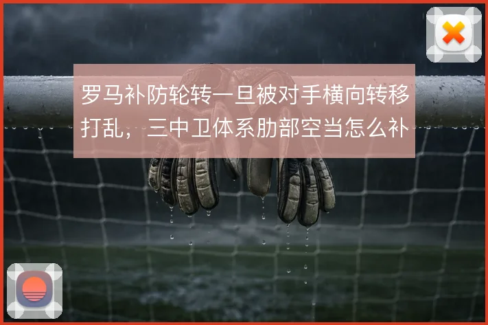 罗马补防轮转一旦被对手横向转移打乱,三中卫体系肋部空当怎么补